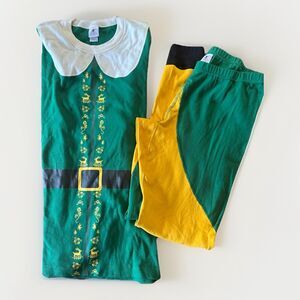Hanna Andersson Buddy the Elf Adult Large Long John Pajama Pant Top Set
